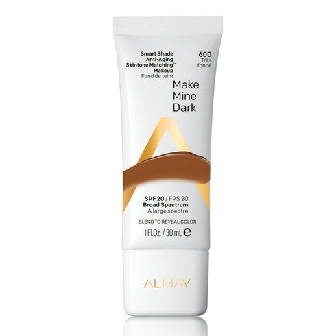 Almay Smart Shade Anti-Aging Skintone Matching Foundation 30ml - 600 Make Mine Dark